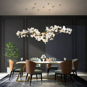 Ceramic Ginkgo D Branch Chandelier - Zonesus