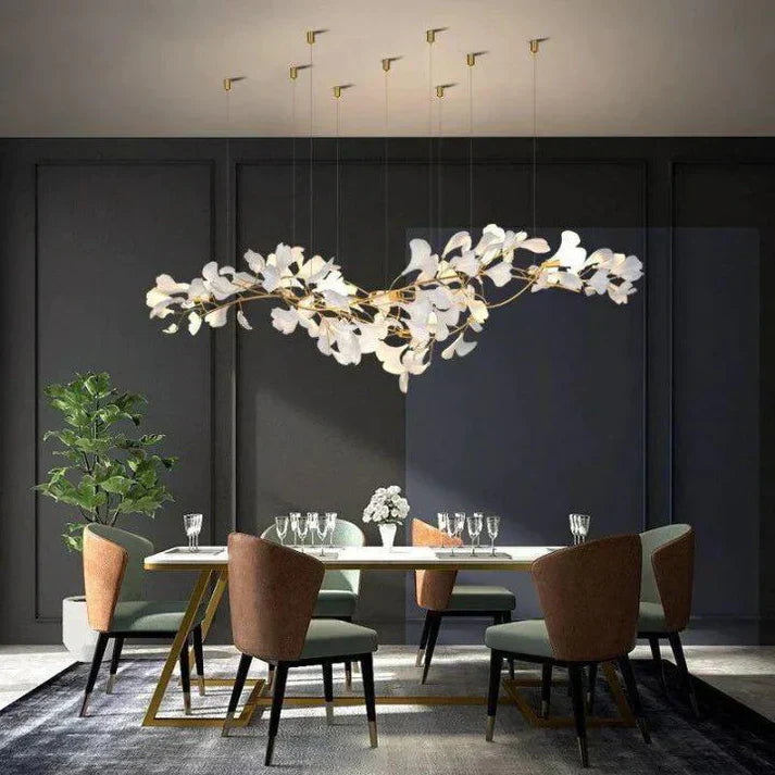 Ceramic Ginkgo D Branch Chandelier - Zonesus