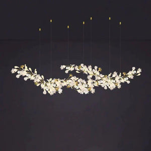 Ceramic Ginkgo E Branch Chandelier - Zonesus
