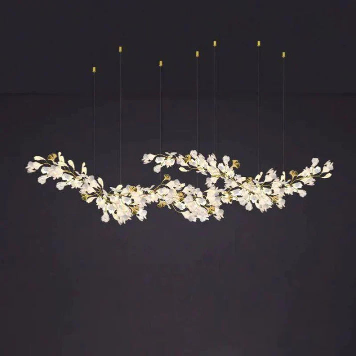 Ceramic Ginkgo E Branch Chandelier - Zonesus