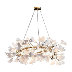 Ceramic Ginkgo Round Chandelier - Zonesus