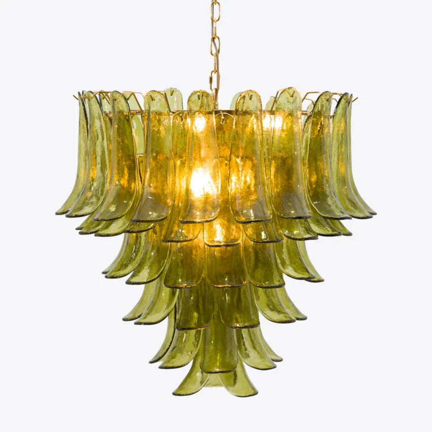 Green Petalo Murano Chandelier - Zonesus
