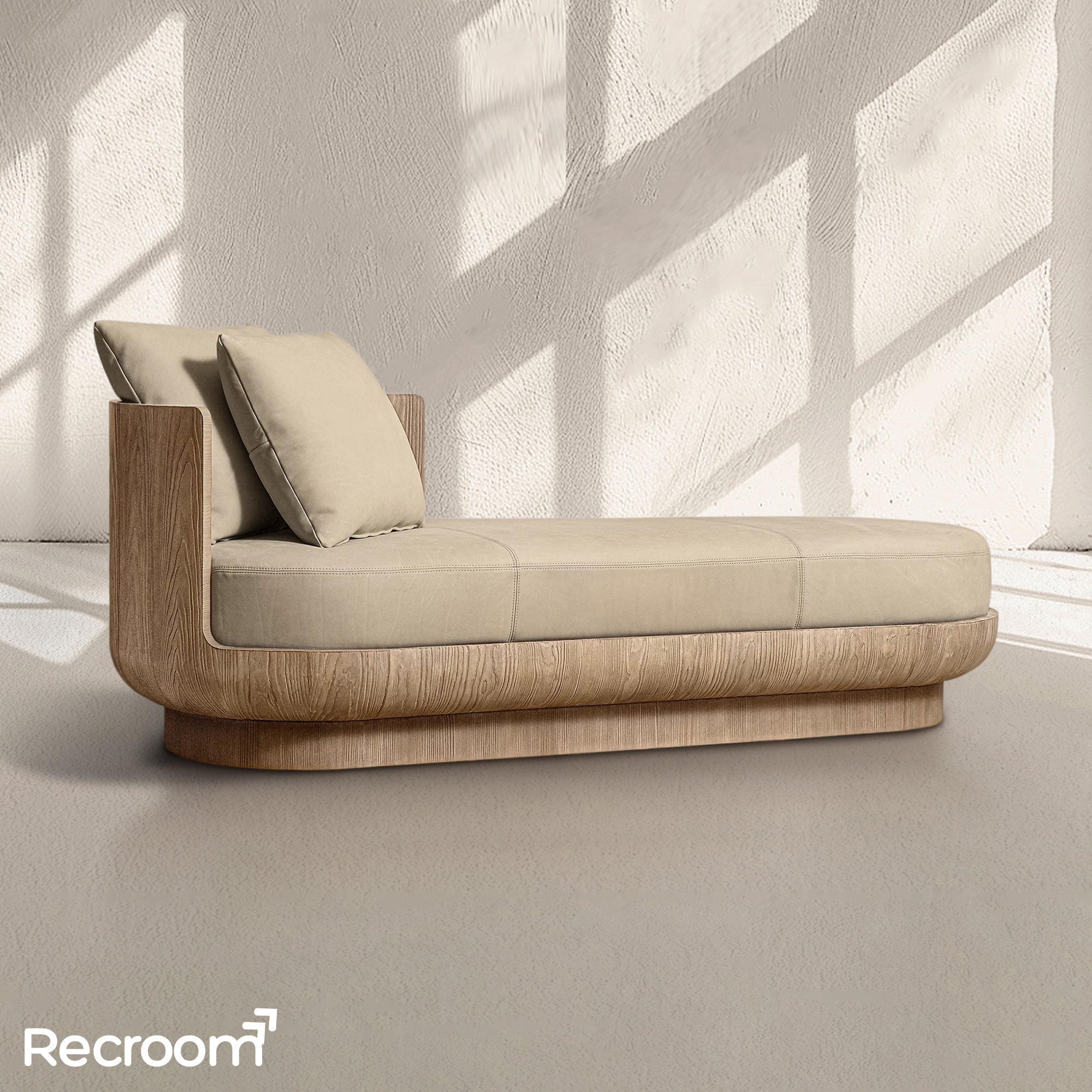 Cira Leather Left-Arm Daybed - Zonesus