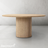 Muelho Round Wood Dining Table - Zonesus