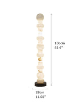 Modern White Alabaster High Standing Floor Lamp with geometric modeling design, Heigh 160cm,40W
