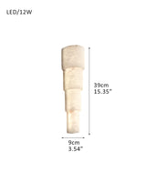 Minimalist Half Cylinder White Alabaster Wall Washer Sconces for living room