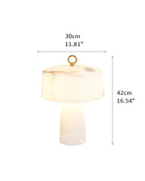 G9 White Natural Cloud Stone Table Lamp with copper pole,diameter 30cm