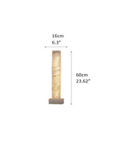 LED Alabaster Square Column Tall Standing Floor Lamp decor for living room, hall