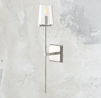 Pauillyc Clear Glass Wall Sconce - Zonesus