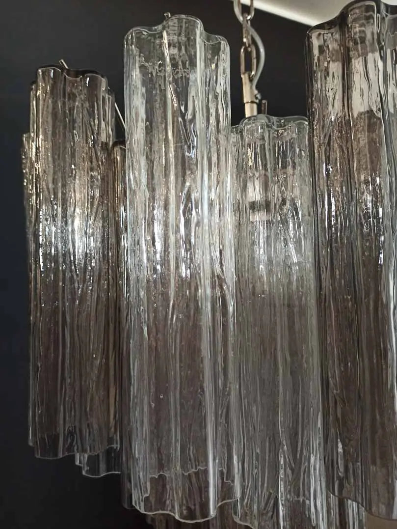 Murano Chandelier – 36 tubes – Smoked/Transparent - Zonesus