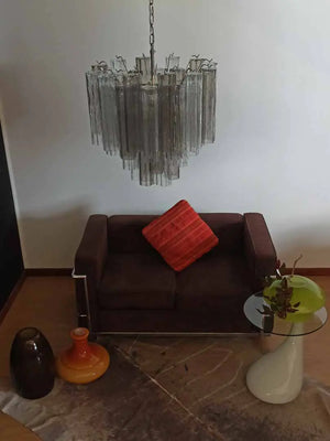 Murano Chandelier – 36 tubes – Smoked/Transparent - Zonesus