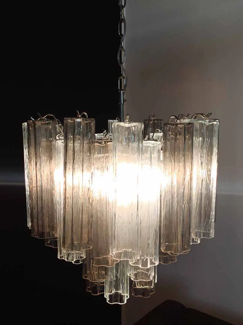 Murano Chandelier – 36 tubes – Smoked/Transparent - Zonesus