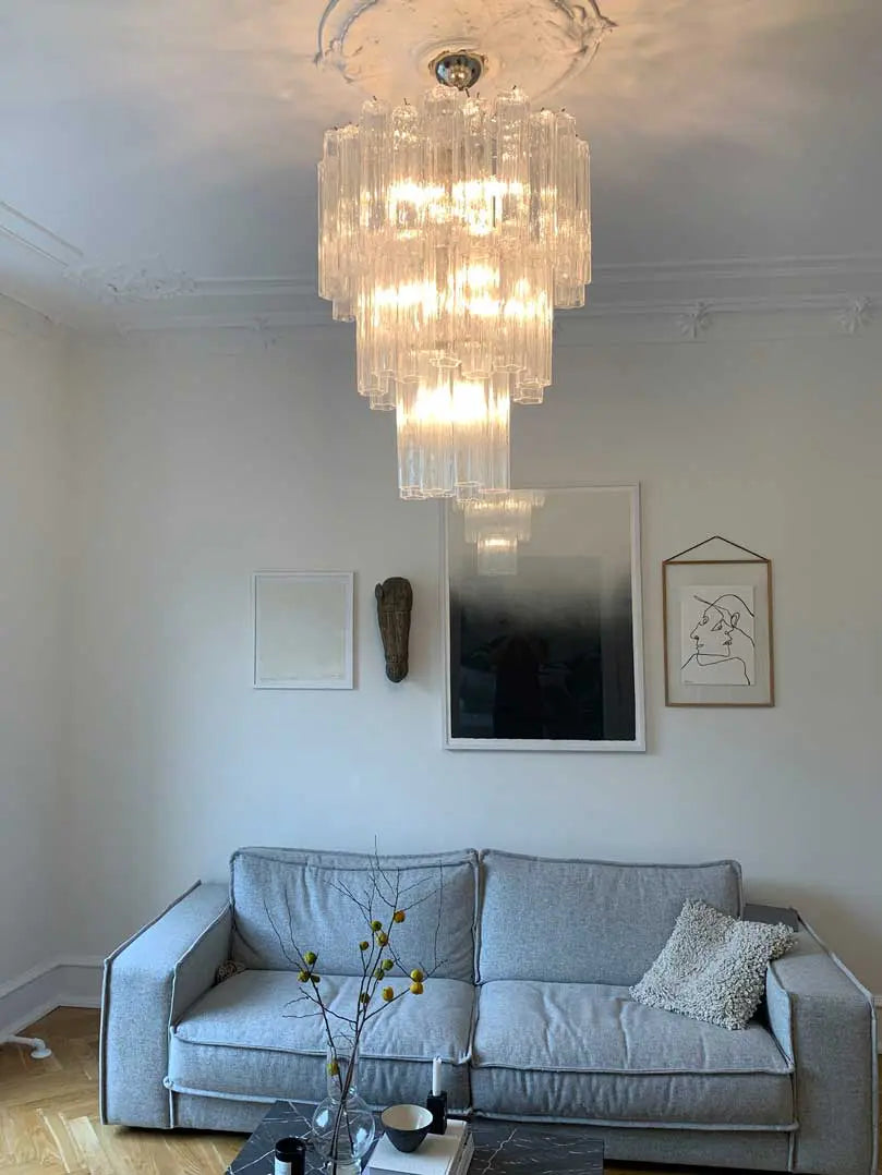 Murano Chandelier – 48 tubes – Transparent - Zonesus