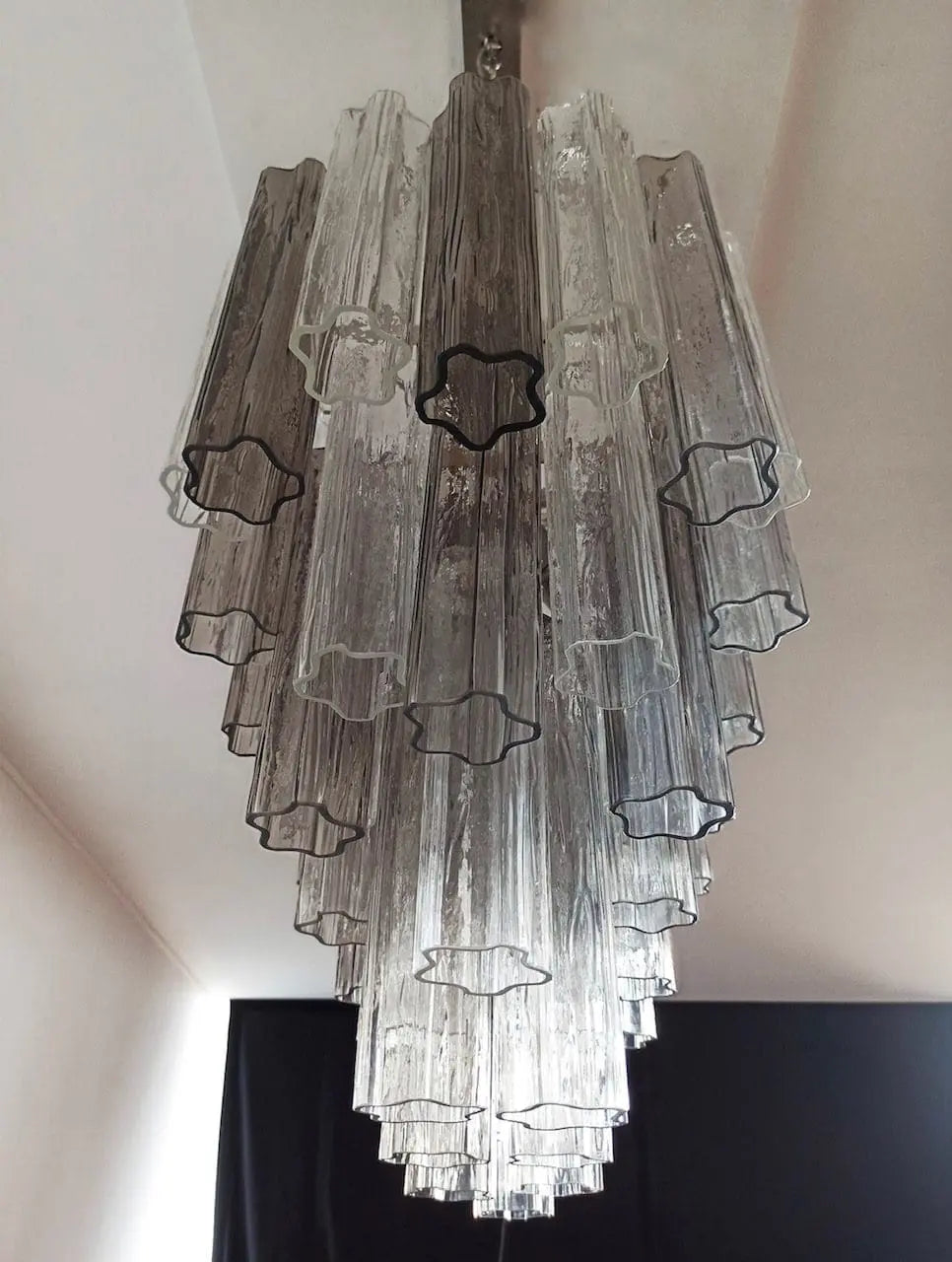 Murano Chandelier – 62 Tubes – Smoked/Transparent - Zonesus