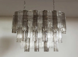 Murano Chandelier – 62 Tubes – Smoked/Transparent - Zonesus
