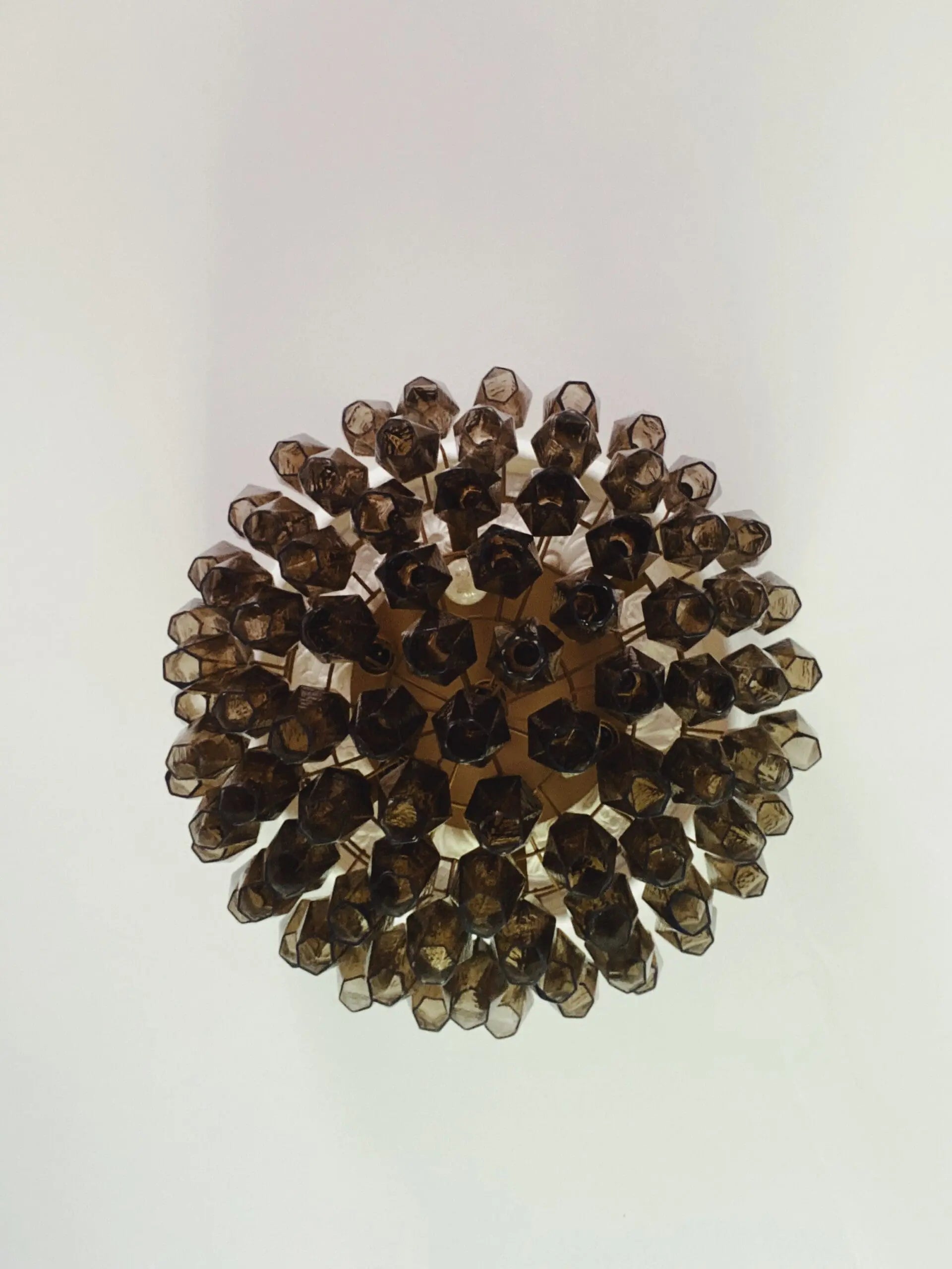Murano Chandelier – Poliedri – 84 glasses – Dark smoked - Zonesus
