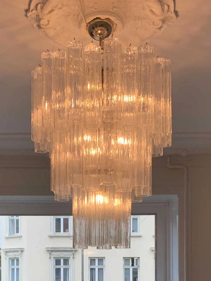 Murano Chandelier – 48 tubes – Transparent - Zonesus