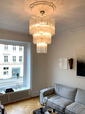 Murano Chandelier – 48 tubes – Transparent - Zonesus