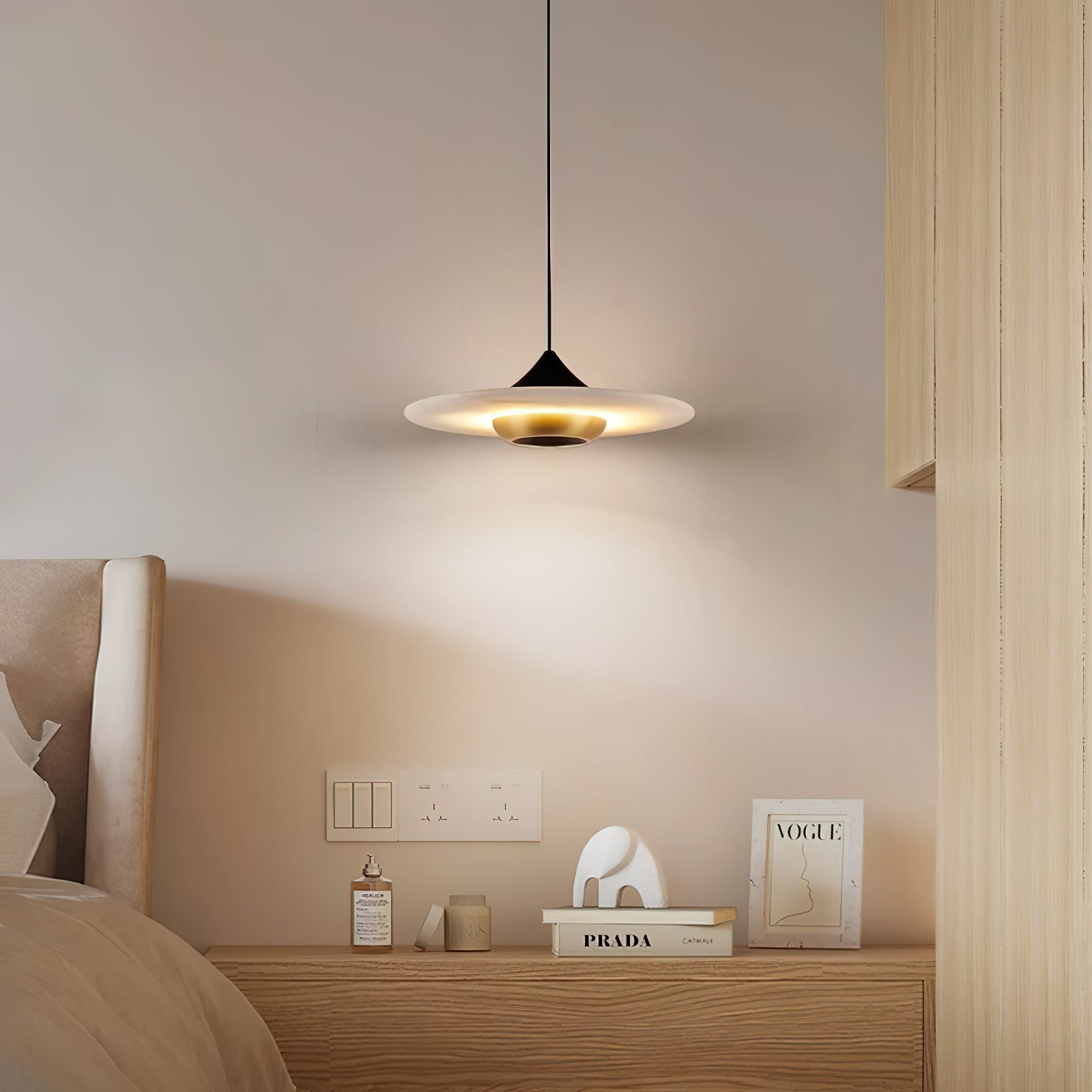 Ipno LED Alabaster Pendant Light - Zonesus