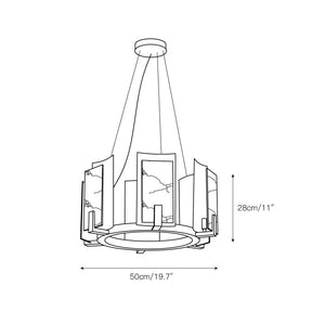 Jessie Alabaster Round Chandelier - Zonesus