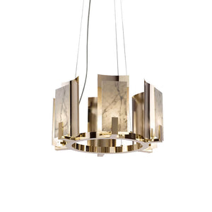 Jessie Alabaster Round Chandelier - Zonesus