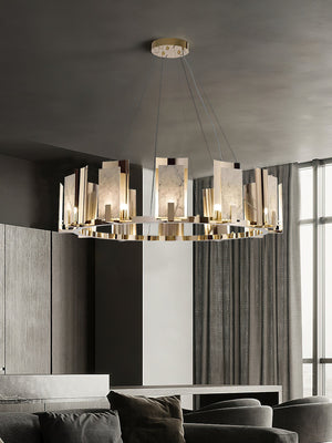 Jessie Alabaster Round Chandelier - Zonesus