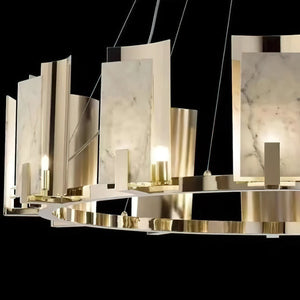 Jessie Alabaster Round Chandelier - Zonesus