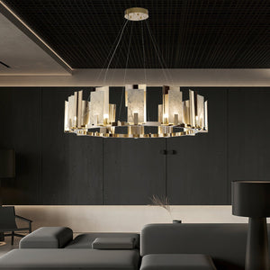 Jessie Alabaster Round Chandelier - Zonesus