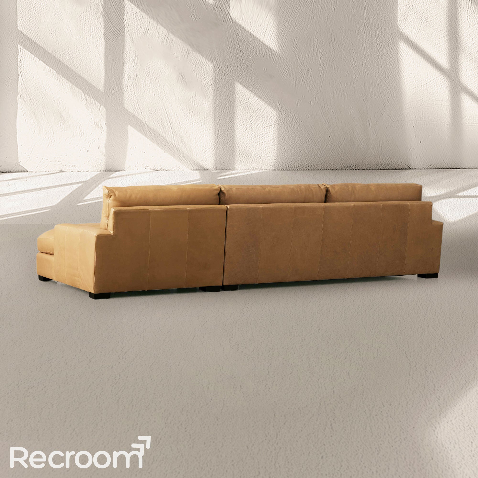 Rellington Leather Two-Piece Chaise Sectional - Zonesus