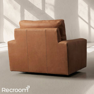 Rellington Leather Swivel Chair - Zonesus