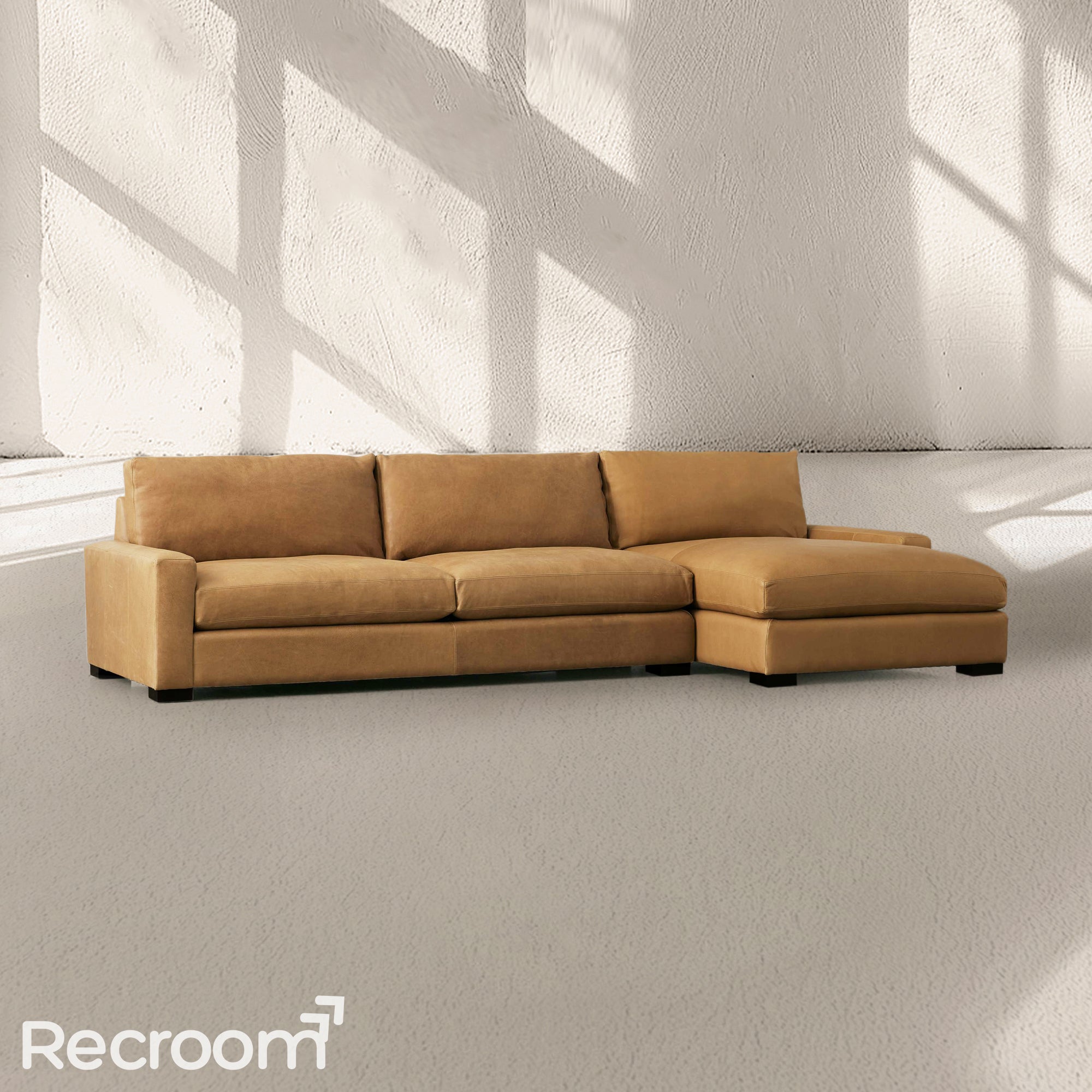 Rellington Leather Two-Piece Chaise Sectional - Zonesus