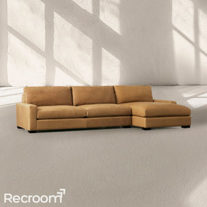 Rellington Leather Two-Piece Chaise Sectional - Zonesus