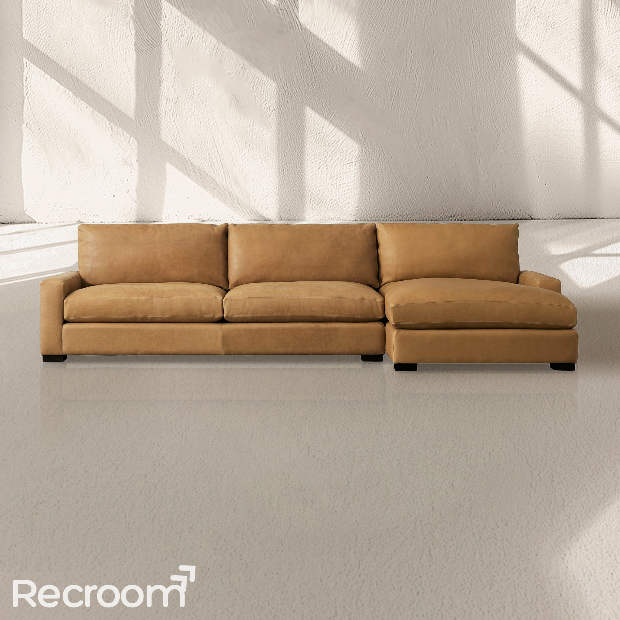 Rellington Leather Two-Piece Chaise Sectional - Zonesus