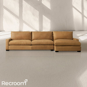 Rellington Leather Two-Piece Chaise Sectional - Zonesus