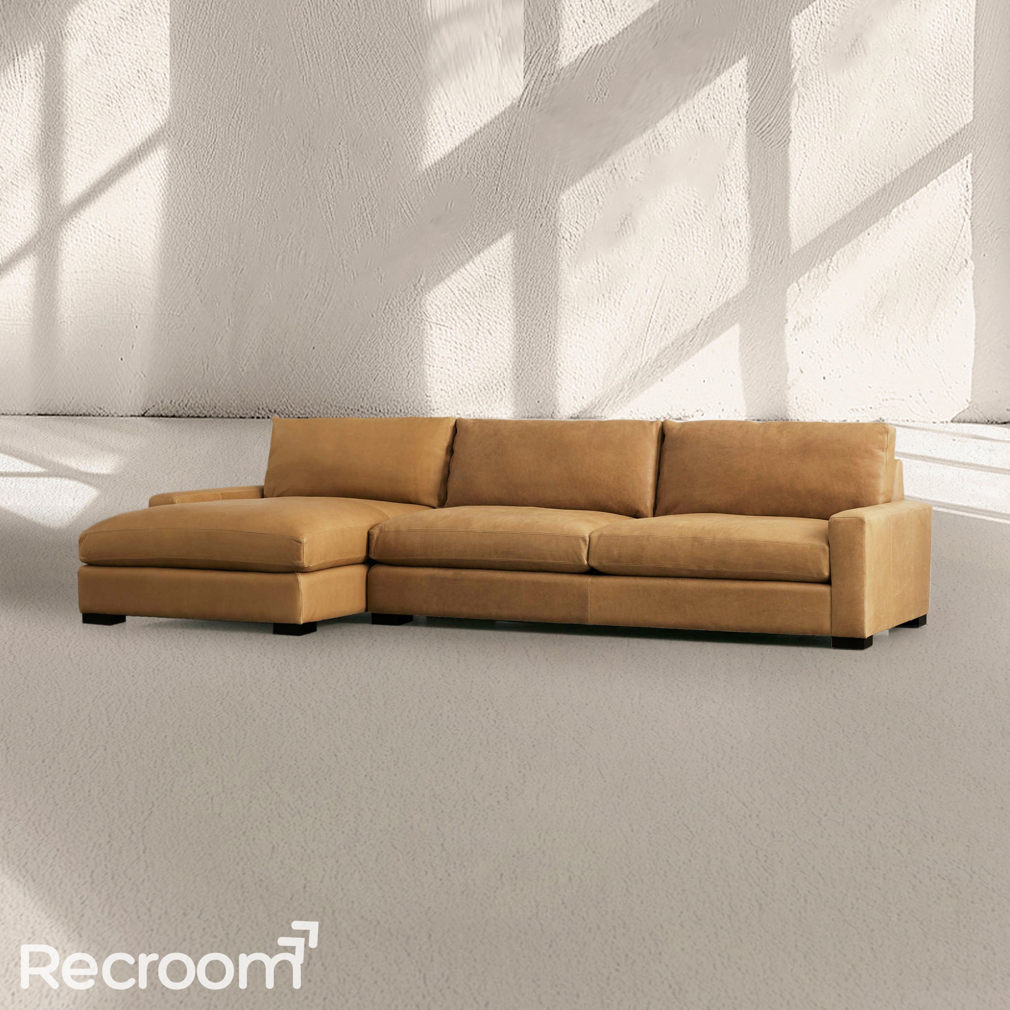 Rellington Leather Two-Piece Chaise Sectional - Zonesus