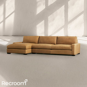 Rellington Leather Two-Piece Chaise Sectional - Zonesus