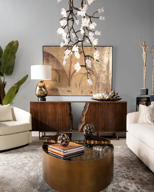 Churippu Magnolia & Tulip Glass Bronze Vertical Twenty-One Light Chandelier AJC-9326 - Zonesus