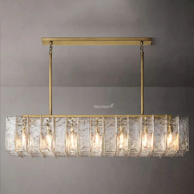 Latticy Retangular Chandelier 67" - Zonesus