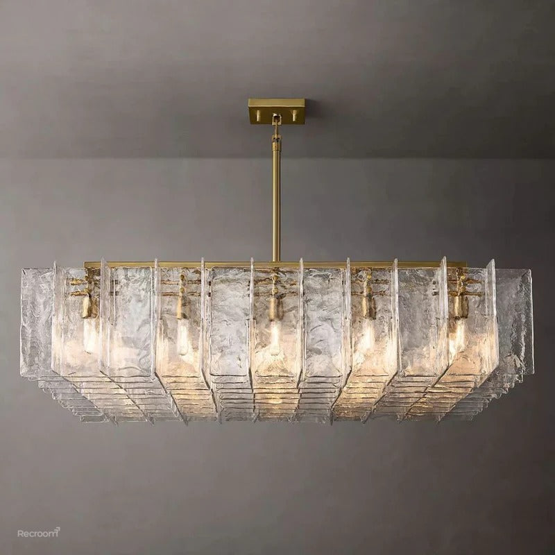 Latticy Rectangular Chandelier 49" - Zonesus
