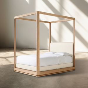 Linet Upholstered Canopy Bed - Zonesus