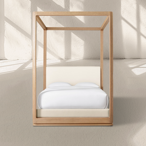 Linet Upholstered Canopy Bed - Zonesus