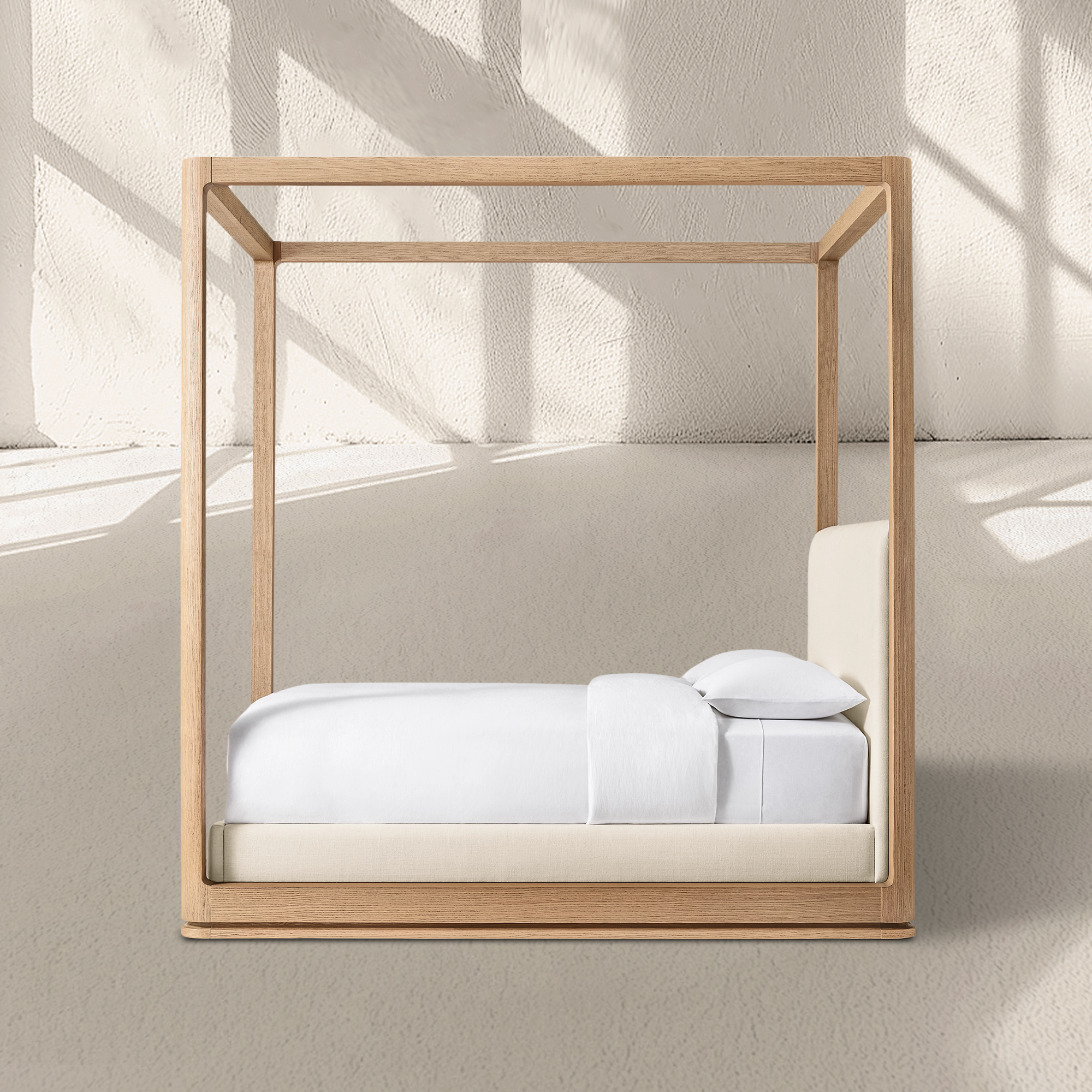 Linet Upholstered Canopy Bed - Zonesus