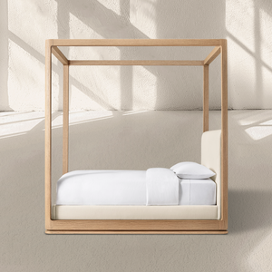 Linet Upholstered Canopy Bed - Zonesus
