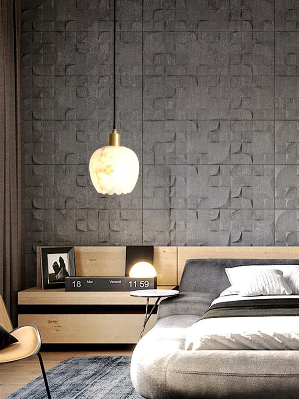 Lilin Alabaster Pendant Light - Zonesus