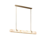 Linear Alabaster Chandelier, Kitchen Island Pendant Light - Zonesus