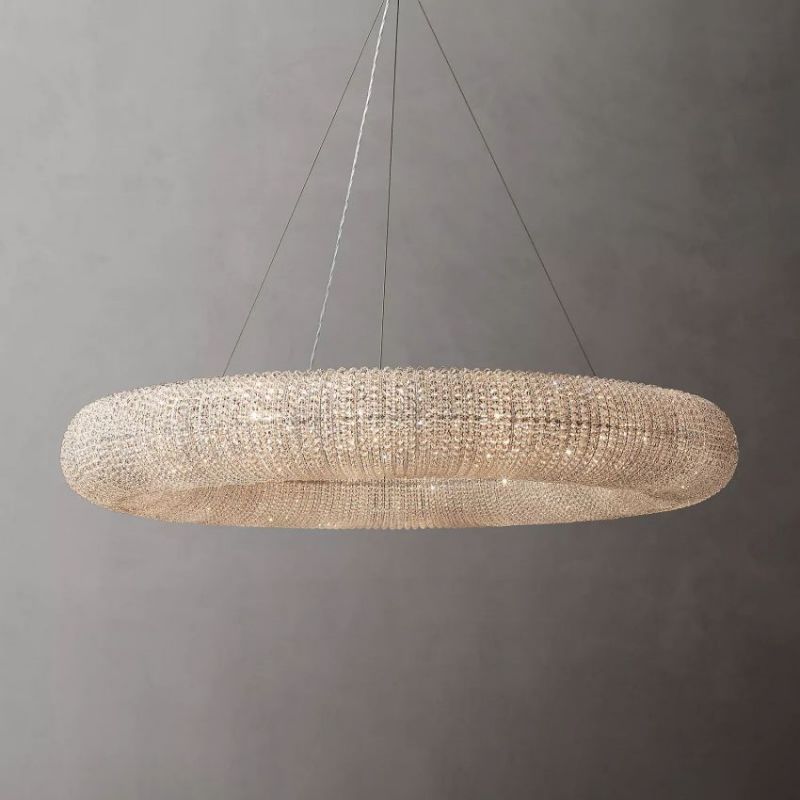 Halo Clear Crystal Ring Chandelier - Zonesus
