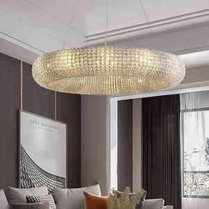 Halo Clear Crystal Ring Chandelier - Zonesus