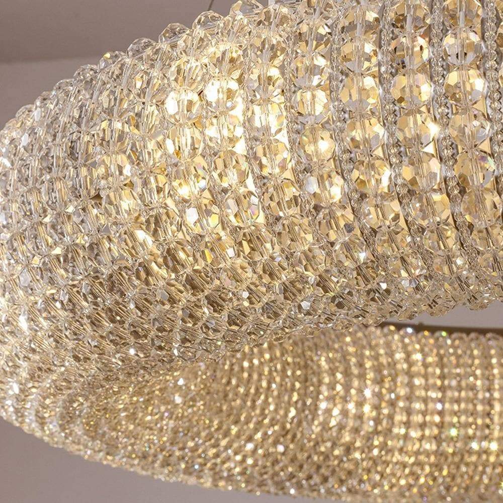 Halo Clear Crystal Ring Chandelier - Zonesus