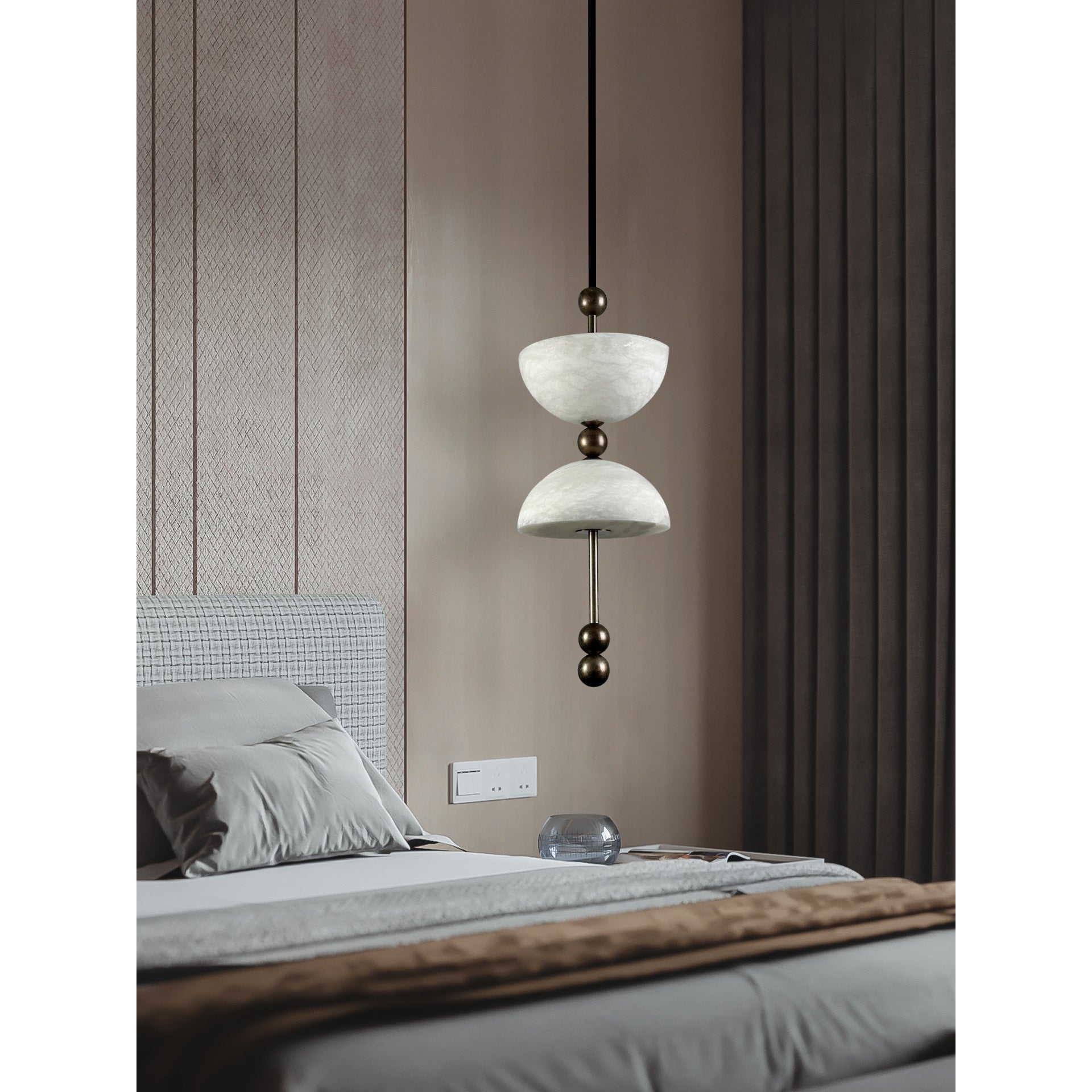 Lyra Alabaster Pendant Lamp - Zonesus