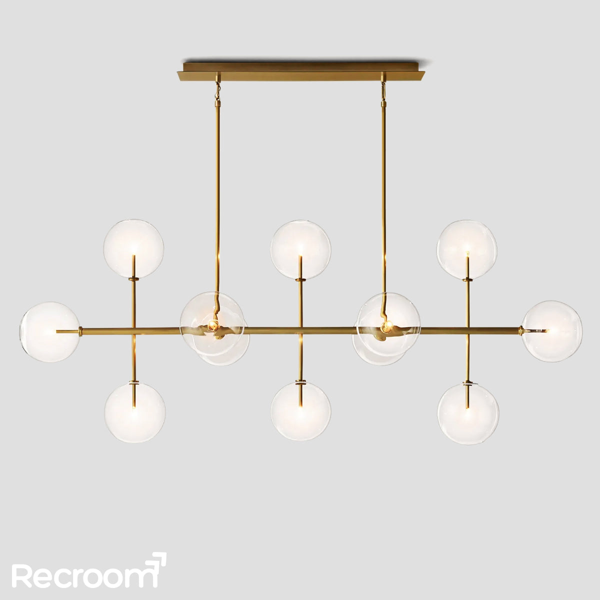 Glass Global Mobile Linear Chandelier 72'' - Zonesus